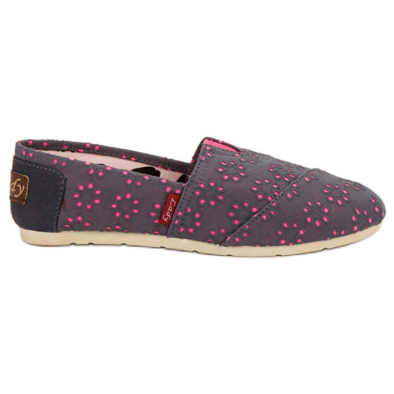 L. Day Espadrile alunecoase gri roz