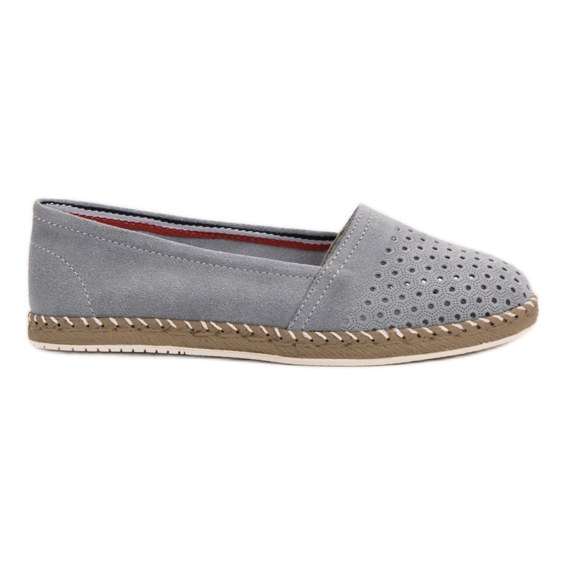 Filippo Espadrile din piele gri