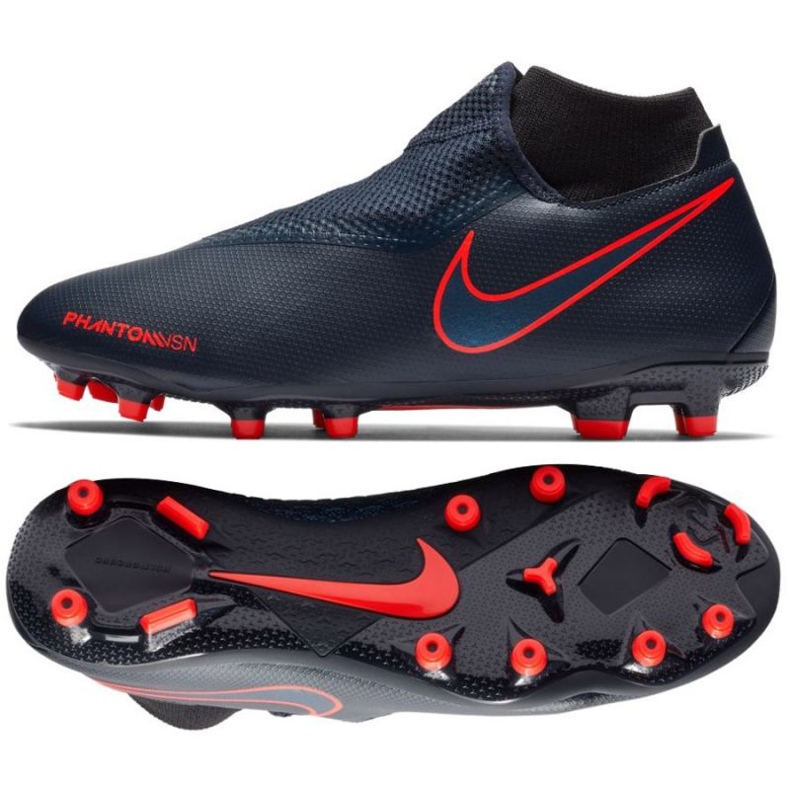 Pantofi de fotbal Nike Phantom Vsn Academy Df Fg M AO3258-440 albastru albastru marin