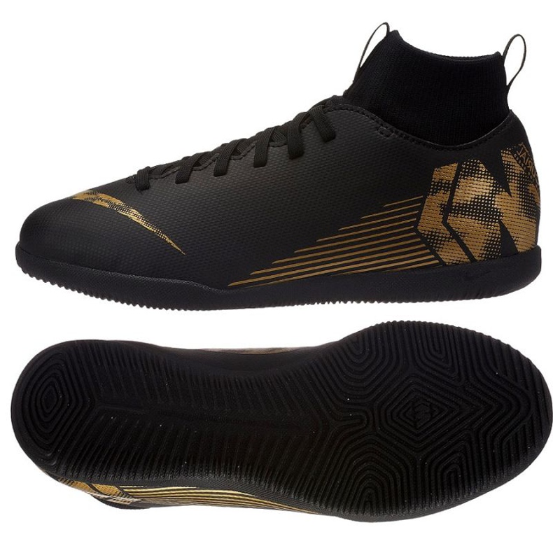 Încălțăminte de interior Nike Mercurial SuperflyX 6 Club Ic Jr AH7346-077 negru negru Încălțăminte de interior Nike Mercurial SuperflyX 6 Club Ic Jr AH7346-077 negru negru