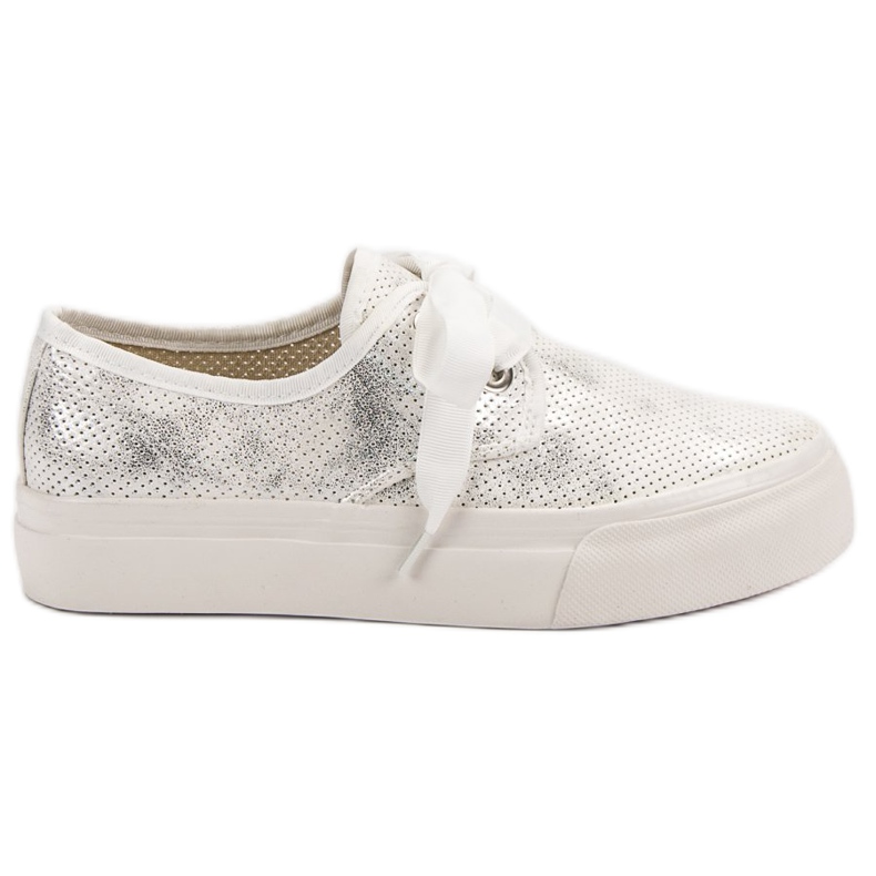 Kylie Adidași legați cu o panglică alb gri Kylie Adidași legați cu o panglică alb gri