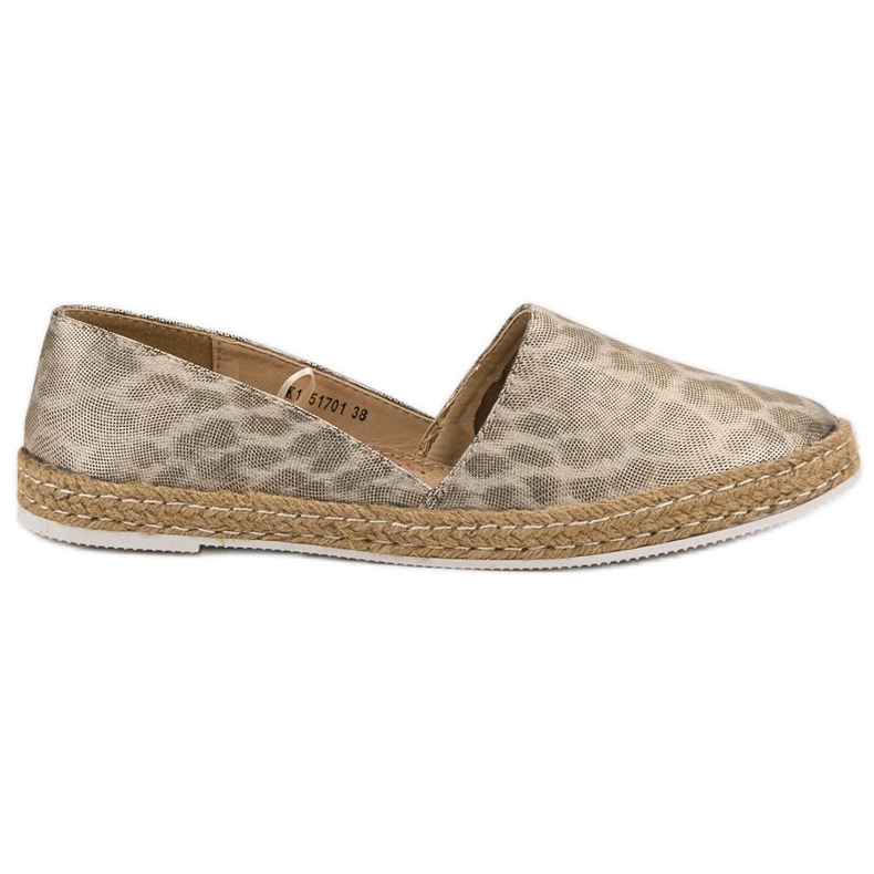 Kylie Espadrile cu pete bej multicolor