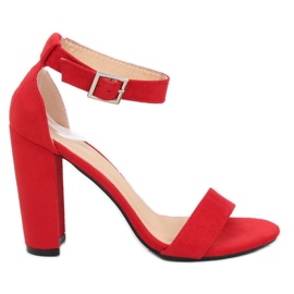 Sandale pe stâlp roșu 369-18 Roșu roşu