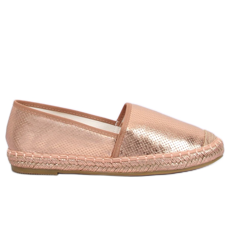 Espadrile metalice șampanie A645-ESP-1 Șampanie roz