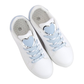 Adidași de damă albi și albaștri H99-36 Albastru Adidași de damă albi și albaștri H99-36 Albastru