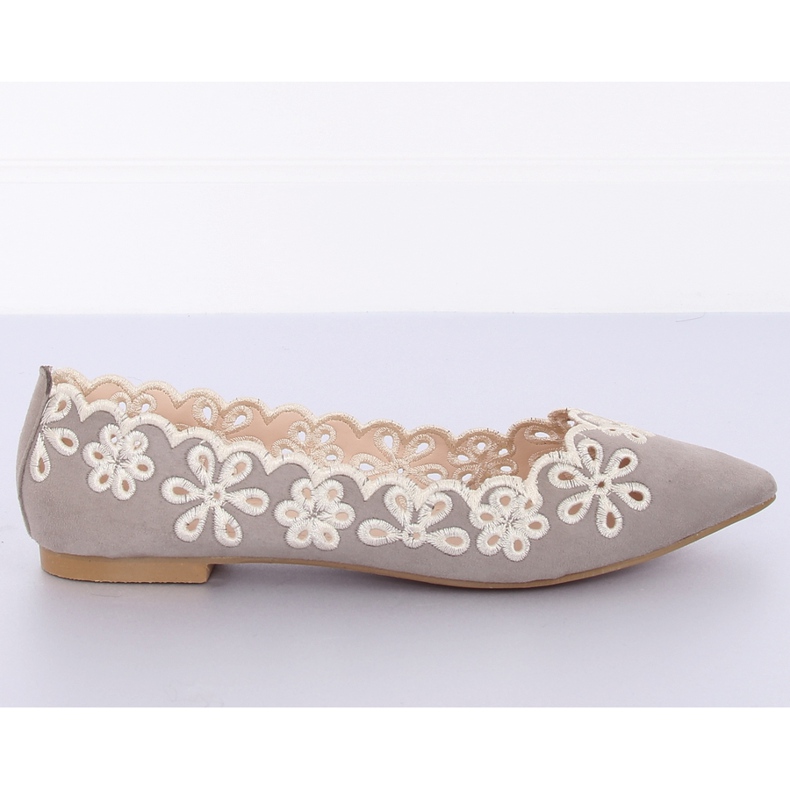 Deschideți balerine gri LT99P gri II-GAT