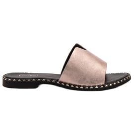 Filippo Papuci strălucitori confortabili galben