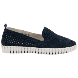 Filippo Lordii din piele marină albastru albastru marin