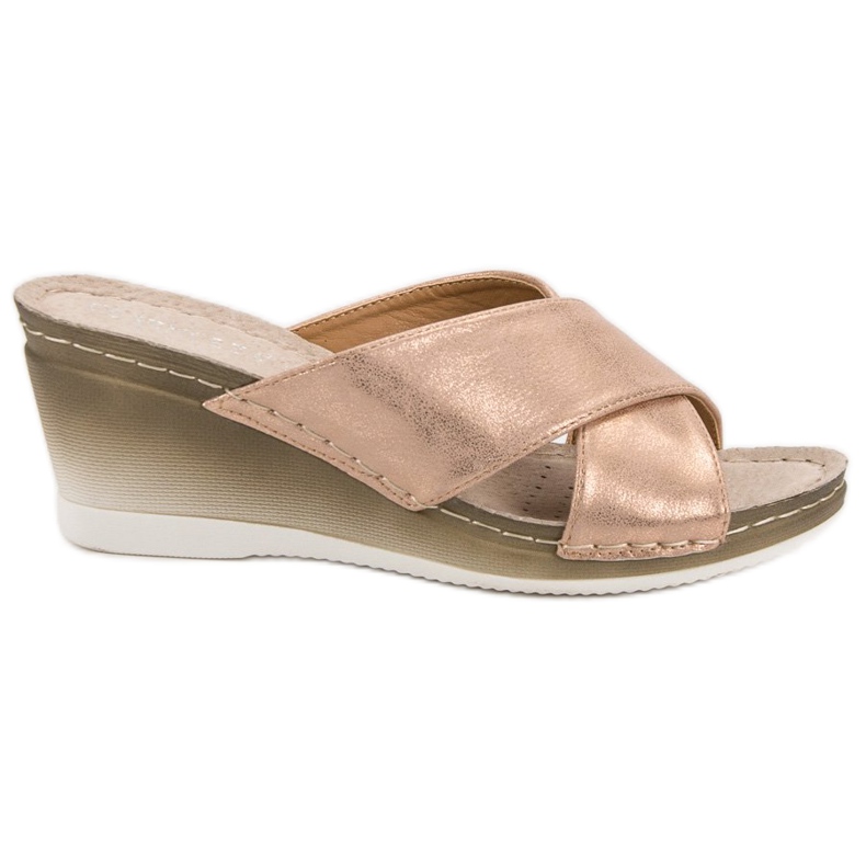 Sandale cu toc VINCEZA galben