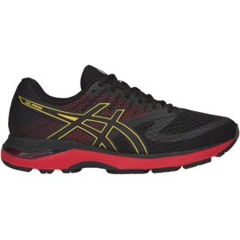 Pantofi de alergare Asics Gel-Pulse 10 M 1011A604-001 negru roșu galben