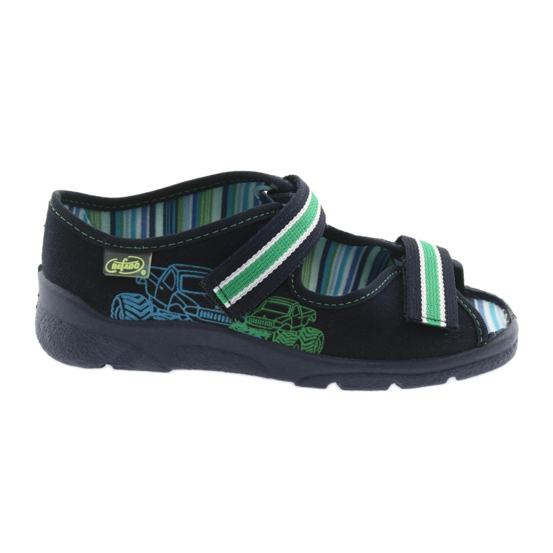 Sandale Befado pantofi copii 969X073 albastru marin albastru verde