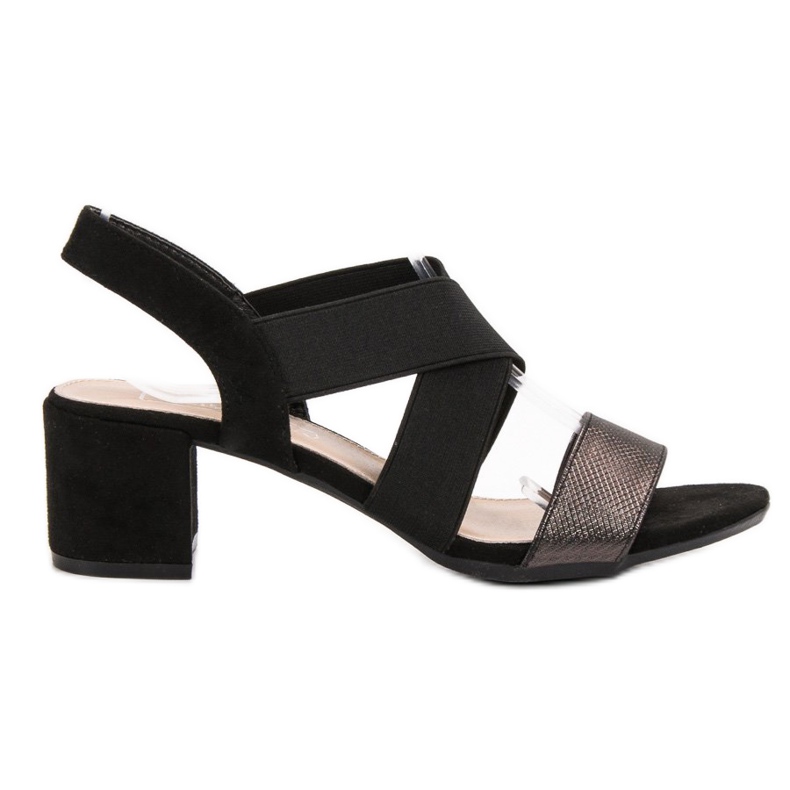 Filippo Sandale Cu Vinceza Glitter negru