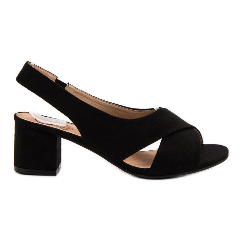 Kylie Sandale negre din piele de căprioară negru