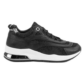 Adidași negri la modă negru Adidași negri la modă negru
