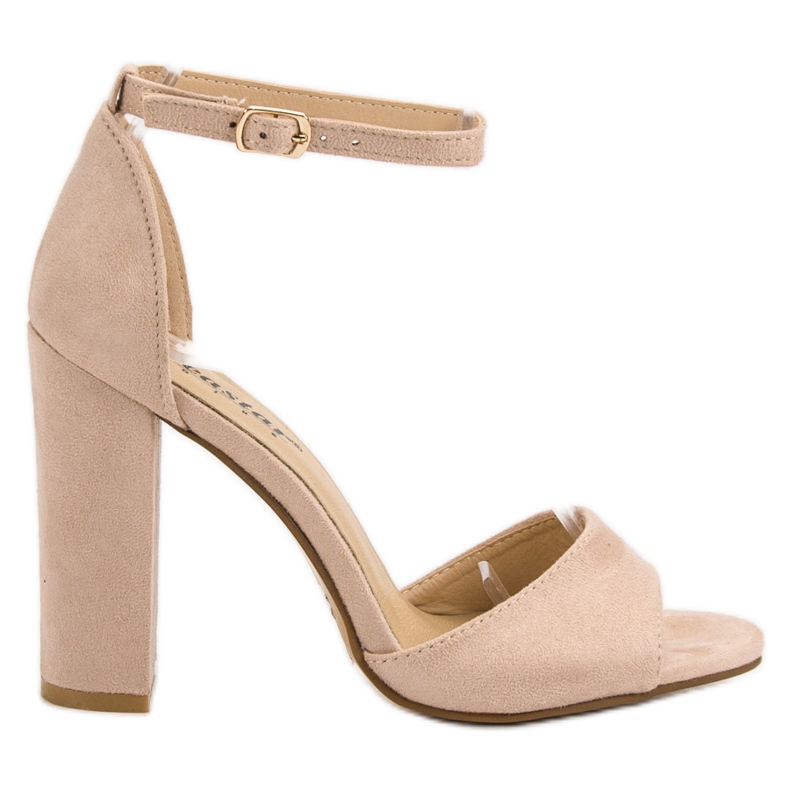 Seastar Sandale din piele de căprioară pe o bară roz