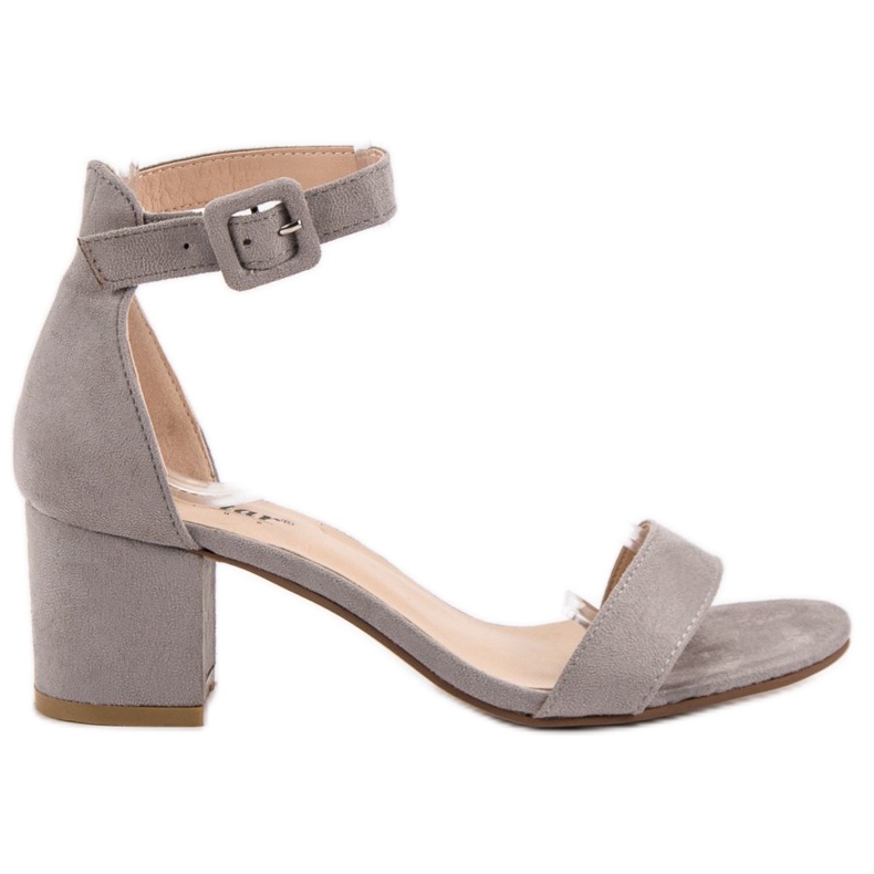 Seastar Sandale cu toc înalt gri Seastar Sandale cu toc înalt gri