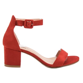 Seastar Sandale cu toc roșu roşu
