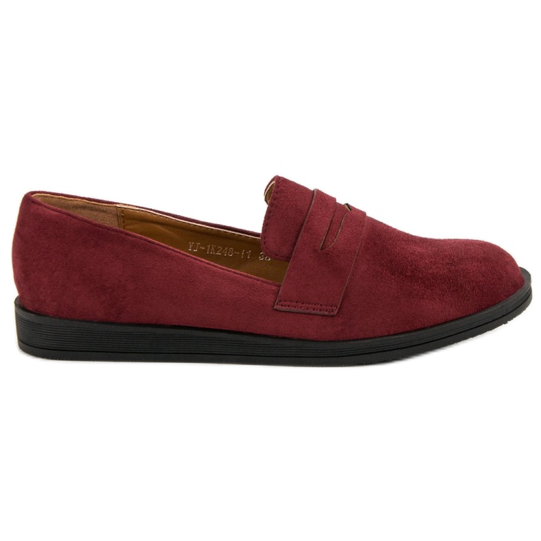 Best Shoes Mocasini casual Burgundy roșu