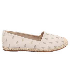 Espadrile cu ananas bej 68-82 Bej Espadrile cu ananas bej 68-82 Bej