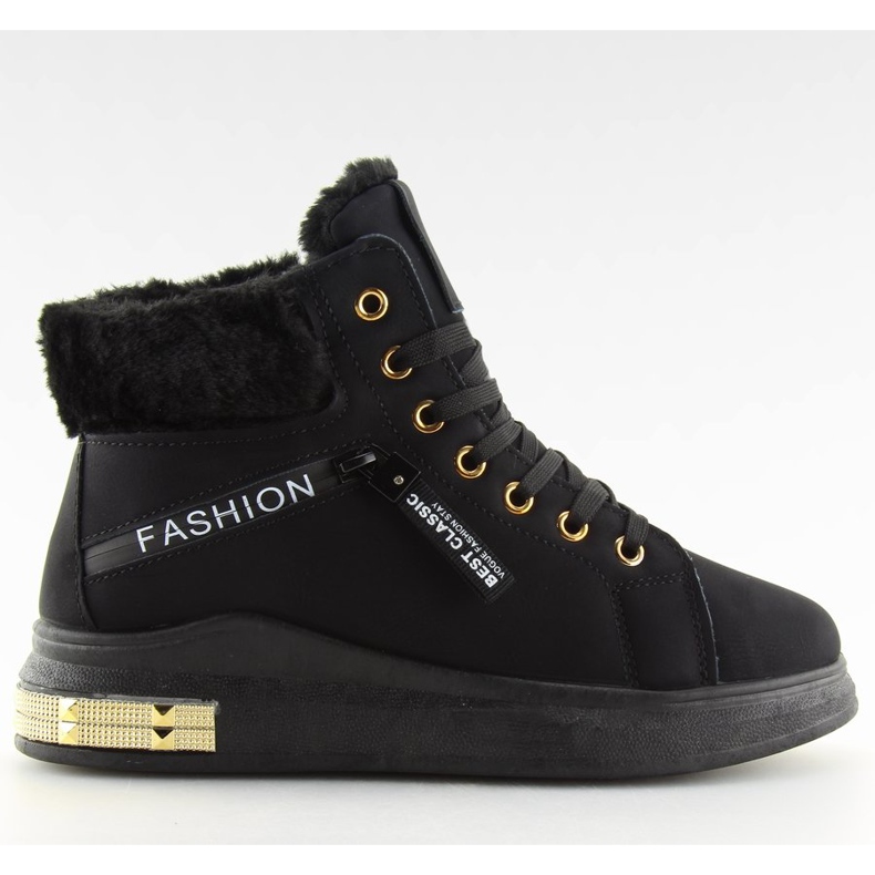 Adidași calde negri W19-25 Black II-GAT negru