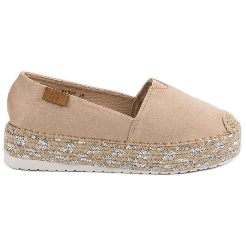 Forever Folie Espadrile bej pe platformă