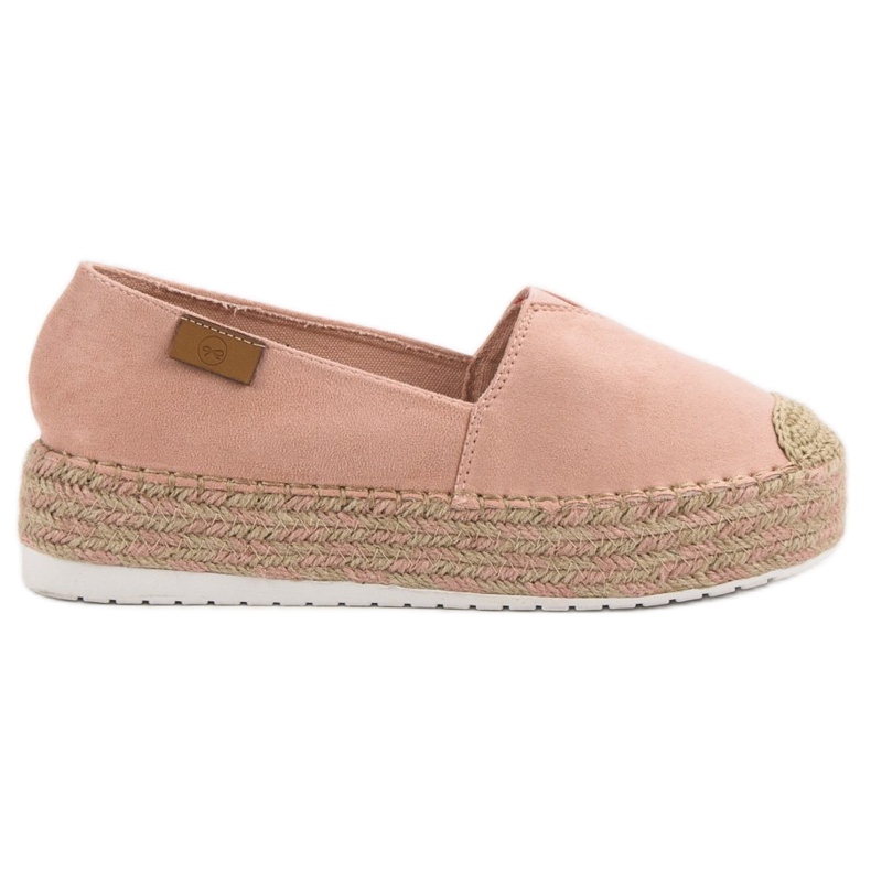 Forever Folie Espadrile roz pe platformă