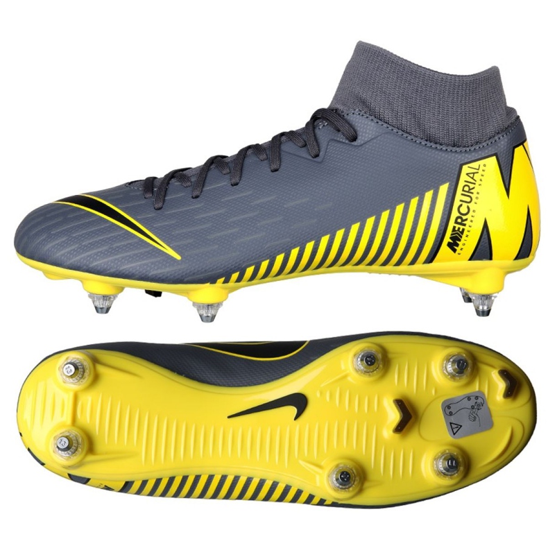 Pantofi de fotbal Nike Mercurial Superfly 6 Academy Sg M AH7364-070 negru gri Pantofi de fotbal Nike Mercurial Superfly 6 Academy Sg M AH7364-070 negru gri