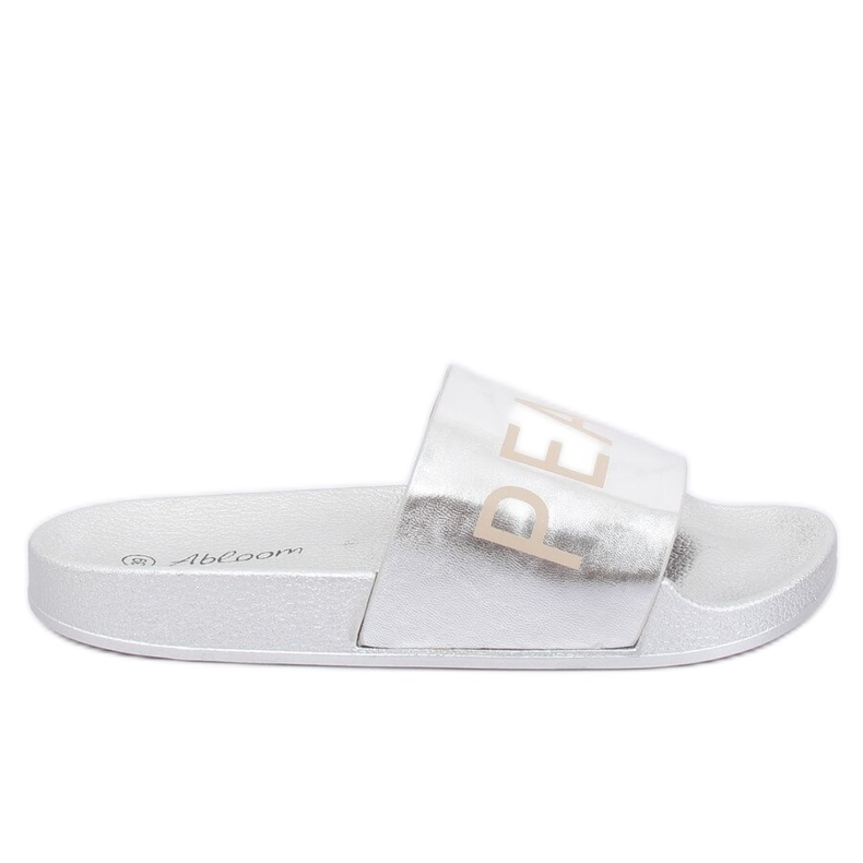 Papuci metalici argintii WL169 Argintii gri