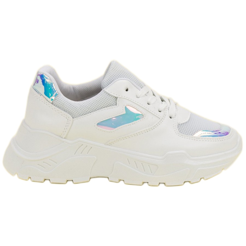 Adidași albi cu efect Holo