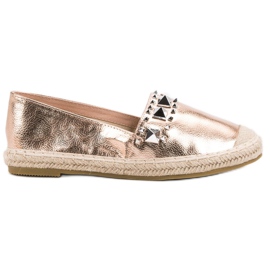 Bestelle Espadrile cu știfturi din aur roz galben Bestelle Espadrile cu știfturi din aur roz galben