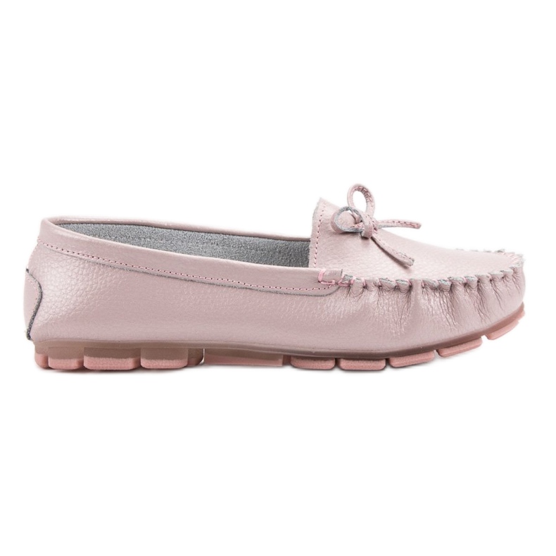 Filippo Mocasini din piele cu arc roz