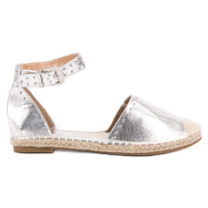 Best Shoes Espadrile cu jeturi gri