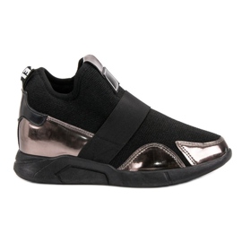 Tenisi Slip-On Wedge negru Tenisi Slip-On Wedge negru