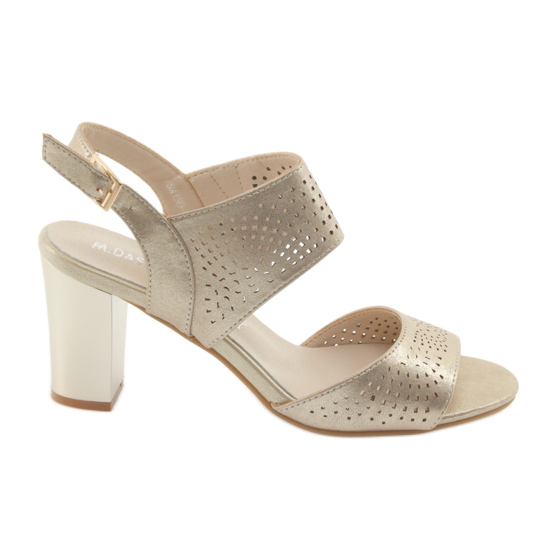 M.Daszyński Sandale cu branț din piele Daszyński galben M.Daszyński Sandale cu branț din piele Daszyński galben