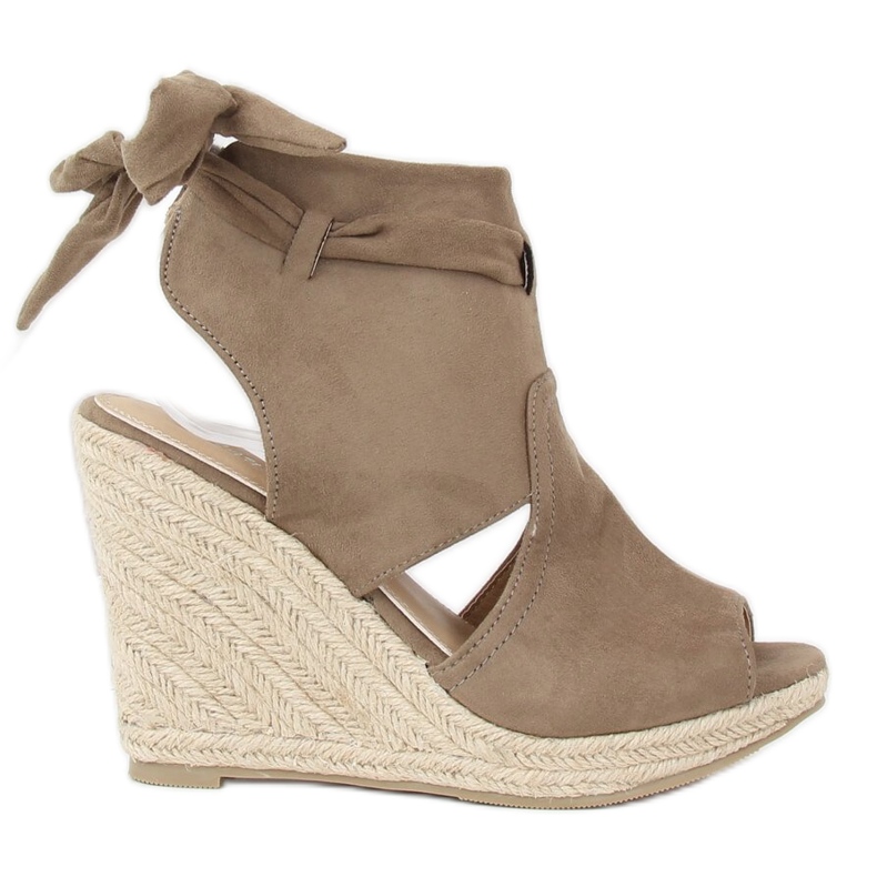 Espadrile verzi pe pene LM-023 Verde multicolor