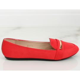 Mocasini pentru femei roșie 3C-9 Red II-GAT roșu