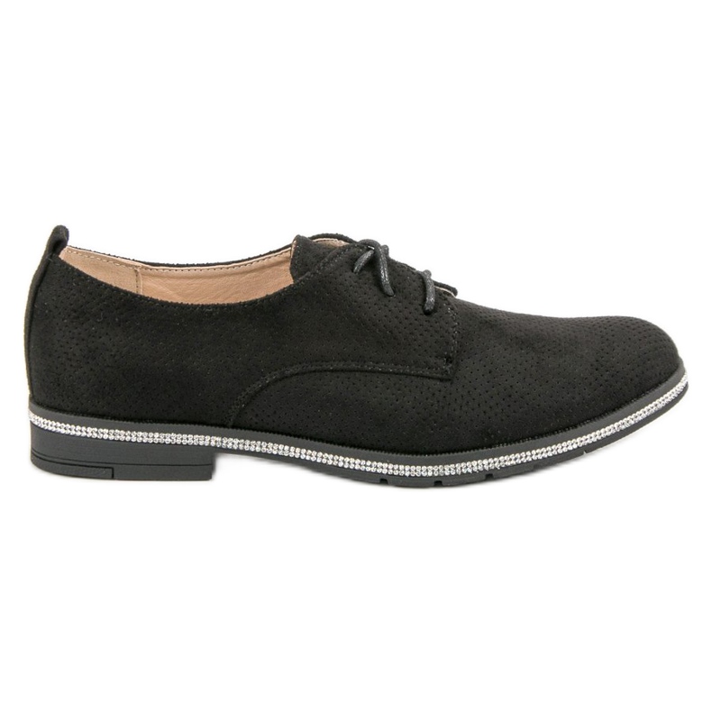 Seastar Broguri negre cu cristale negru