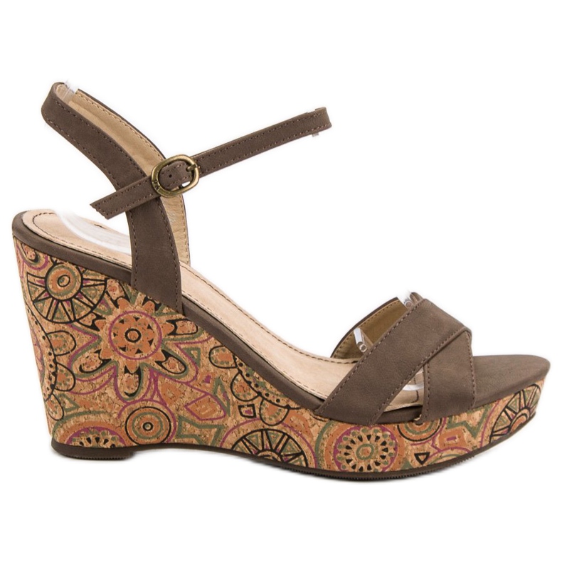 Corina Sandale maro Ethno