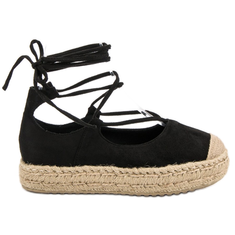 Corina Espadrile cu noduri negre negru