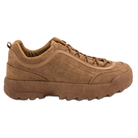 Adidași din piele camelă maro Adidași din piele camelă maro