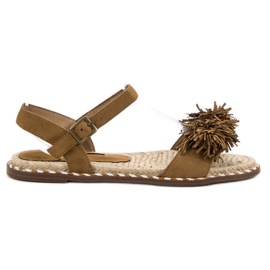 Corina Sandale Camel maro