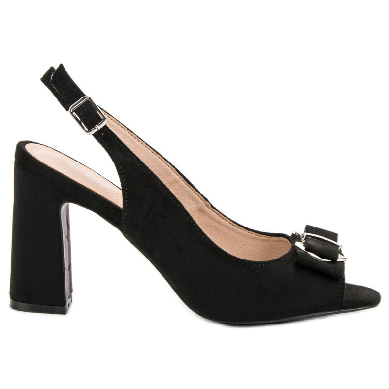 SHELOVET Sandale pe o bară negru