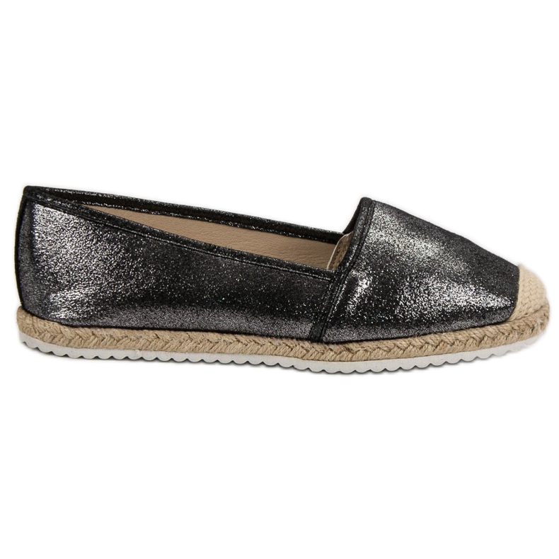 Lucky Shoes Espadrile cu sclipici negru Lucky Shoes Espadrile cu sclipici negru
