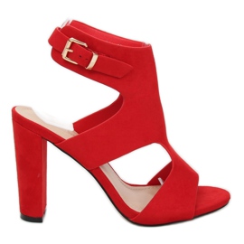 Sandale roșii pe stâlp J-8711 Roșu roşu
