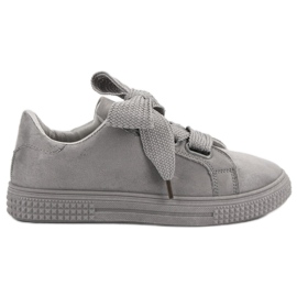 Bella Paris Pantofi sport din piele de căprioară gri Bella Paris Pantofi sport din piele de căprioară gri