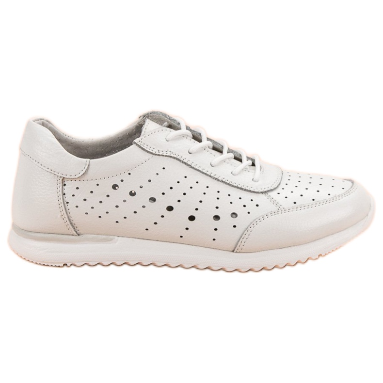 Kylie Pantofi albi din piele