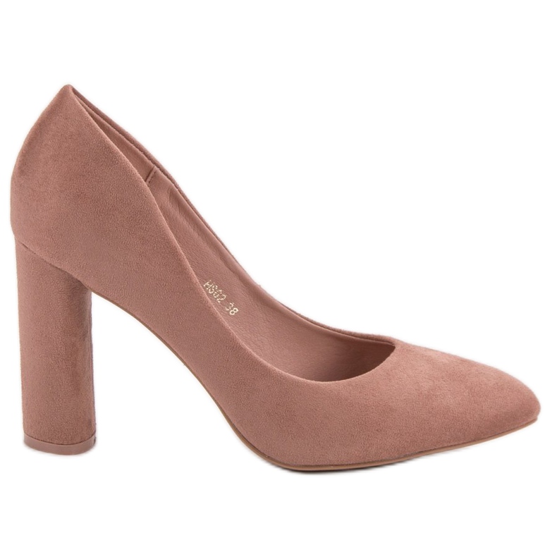 Small Swan Pompe din piele de căprioară pe un stâlp roz