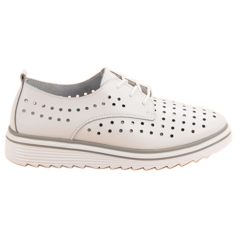 Kylie Încălțăminte din piele ajurată alb