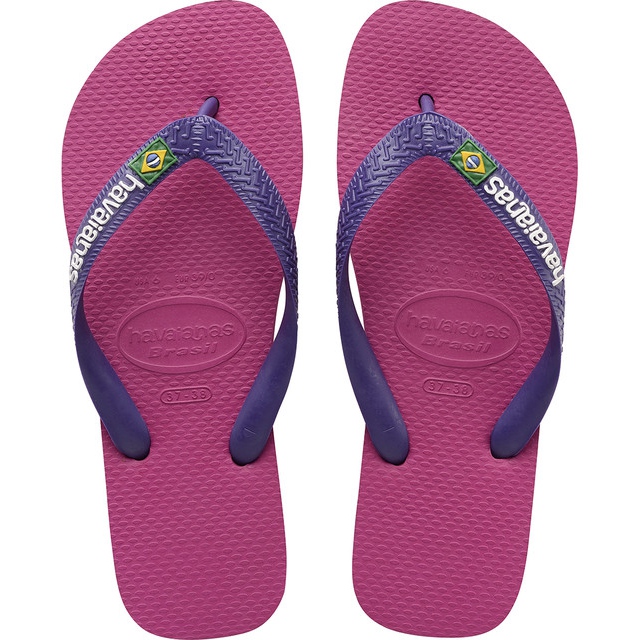 Havaianas Logo Brazilia Zmeura Trandafir multicolor