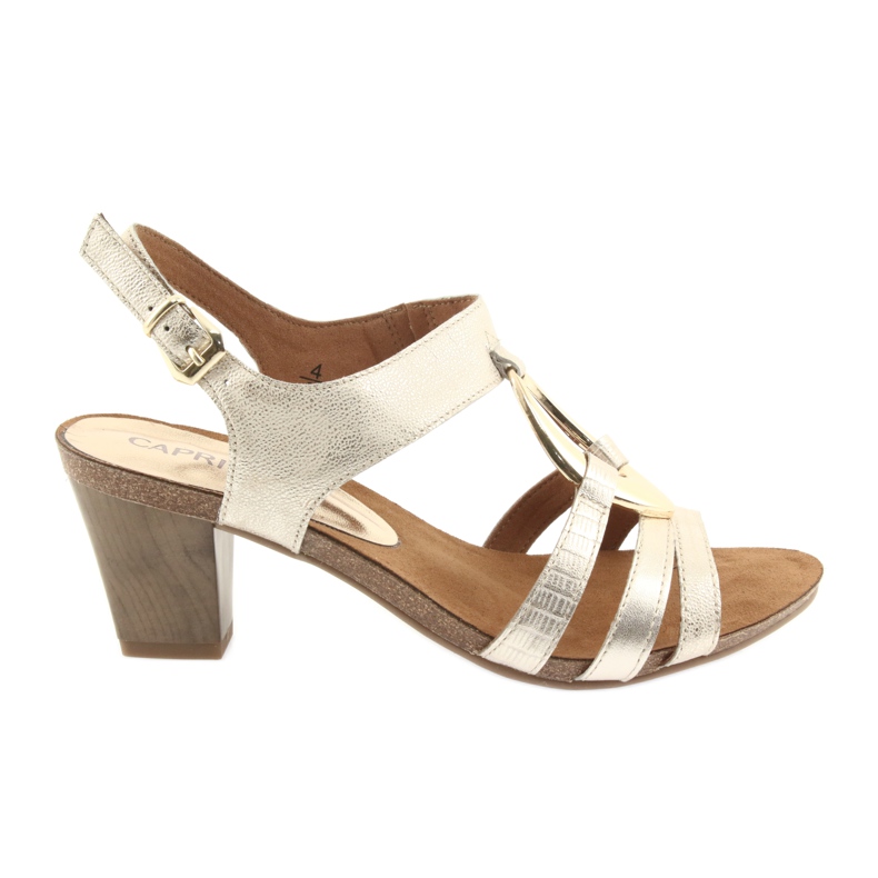 Sandale pentru femei Caprice cu o înfrumusețare 28308 oval auriu de aur